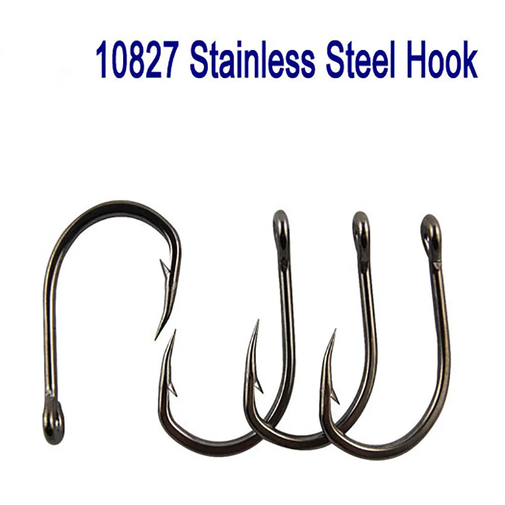 10PCS/bag 7/0 TOPIND 10827 Live Bait Hooks Fishing Stainless Steel | Спорт и развлечения