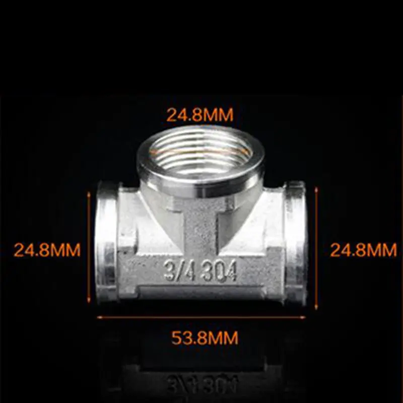 Тройник с 3 способами подключения соединитель для труб из нержавеющей стали 201 от