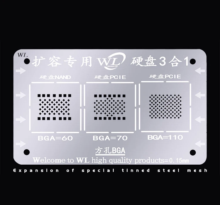 3 в 1 BGA 60/70/100 жесткий диск NAND/PCIE реболлинговый трафарет для iPhone Оловянная