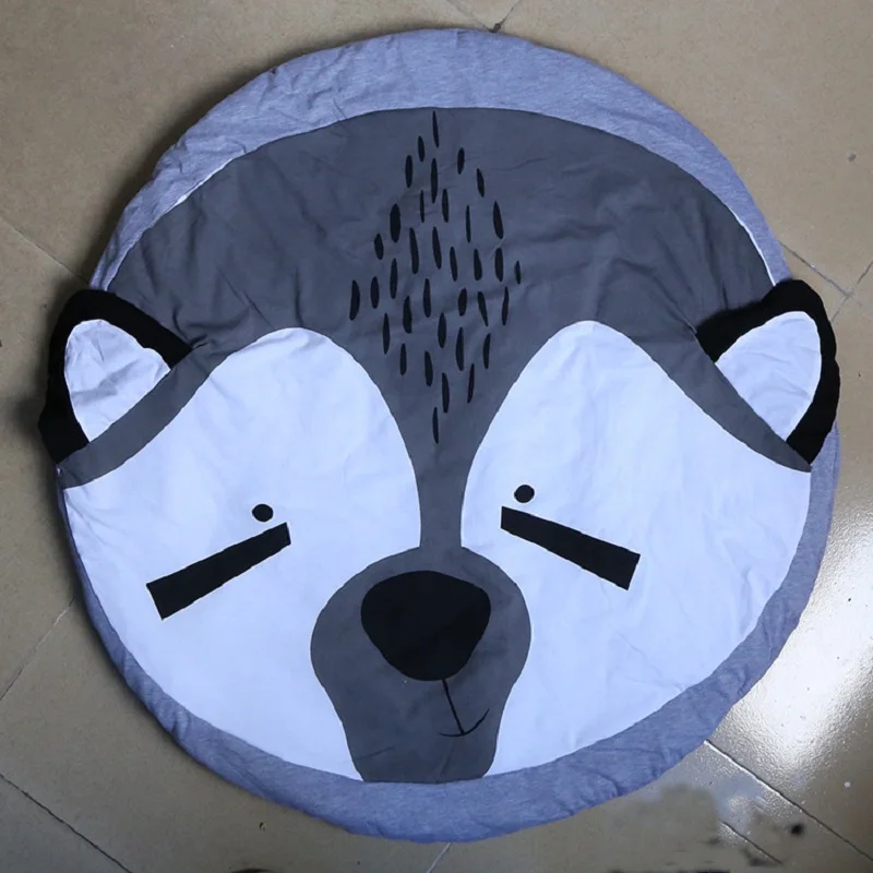 

Lovely Animals Cotton Round Quilted Play Mats Baby Blanket Carpet Rug Children Bed Room Decoration Nordic Style Kids Room Decor