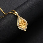 Классическое золотое ожерелье с подвеской в виде Аллаха, женские и мужские ювелирные изделия, аксессуары для Ближнего Востокамусульманскихисламских арабских женщин