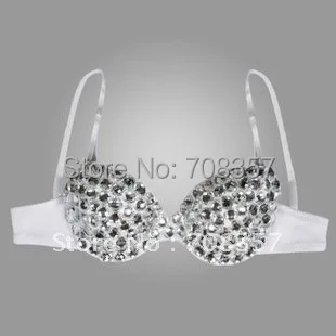 Модные костюмы певицы ручной работы с бриллиантами серебряный бюстгальтер