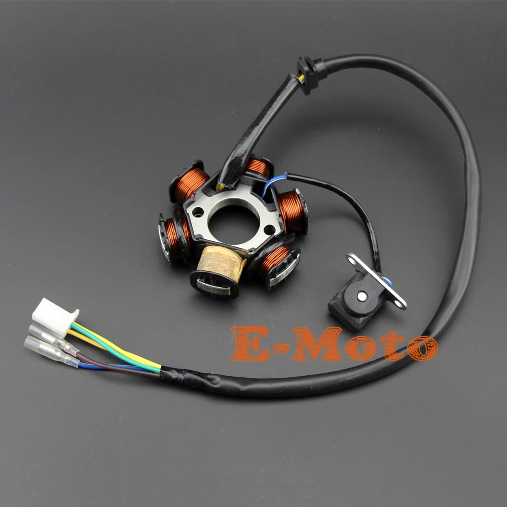 GY6 50 110 125 150cc статор зажигания 6 катушек скутер мопед квадроцикл Go Kart Lance Znen Jonway TAOTAO