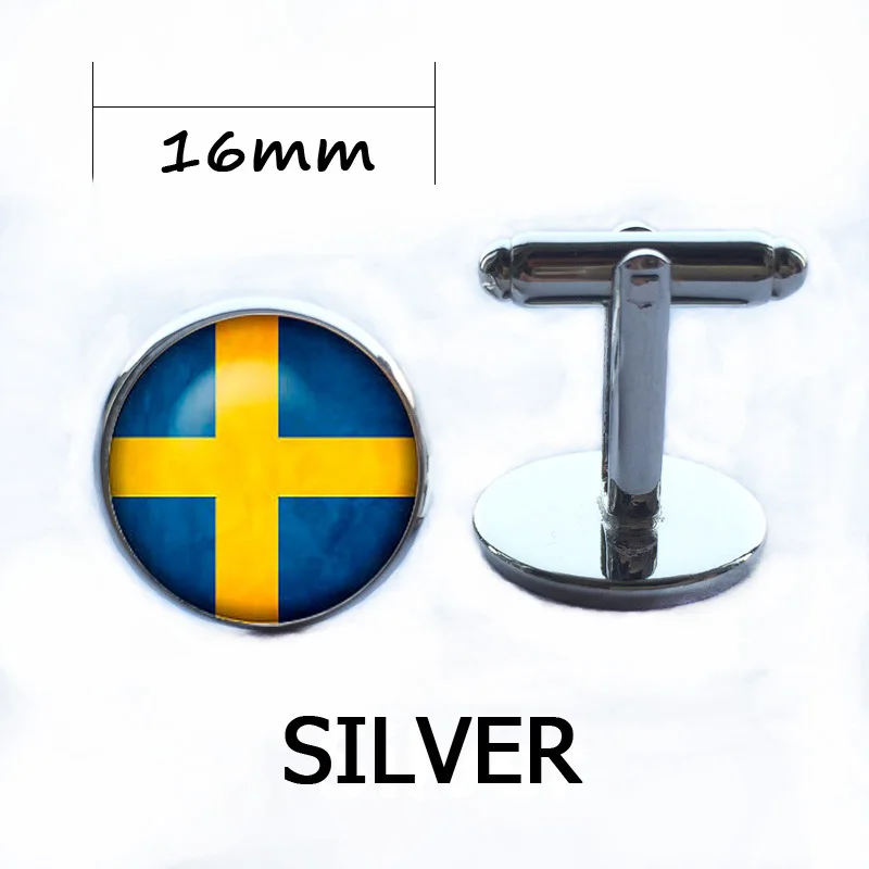 Винтажные всемирно символические запонки с изображением флага брендовые