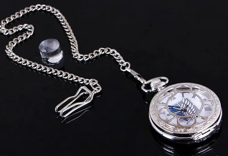 Новые стильные Серебристые карманные часы с рисунками из мультфильмов advance the giant