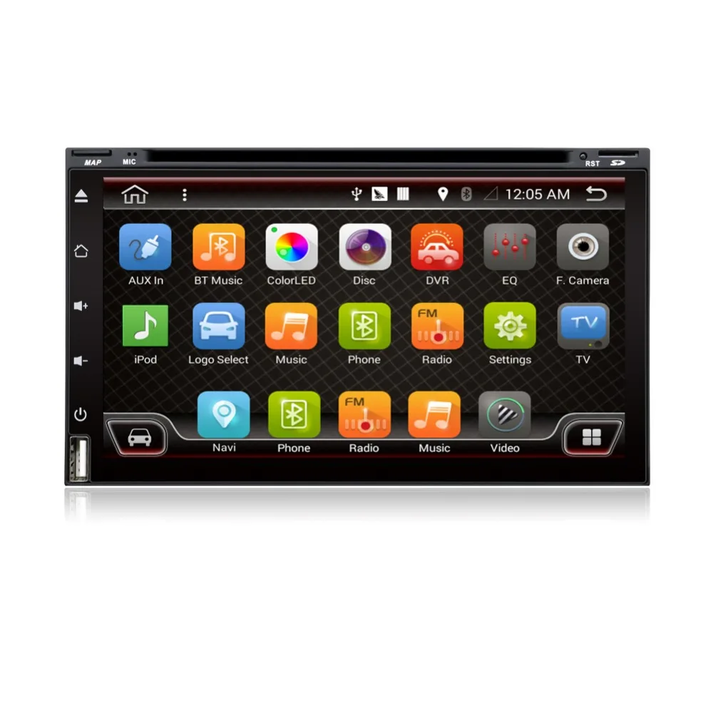 Четырехъядерный Android 7 1 полный сенсорный экран с автомобильным DVD плеером GPS для