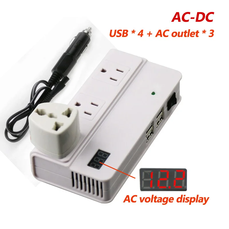 Инвертор 200 Вт преобразователь переменного тока и постоянного автомобильный