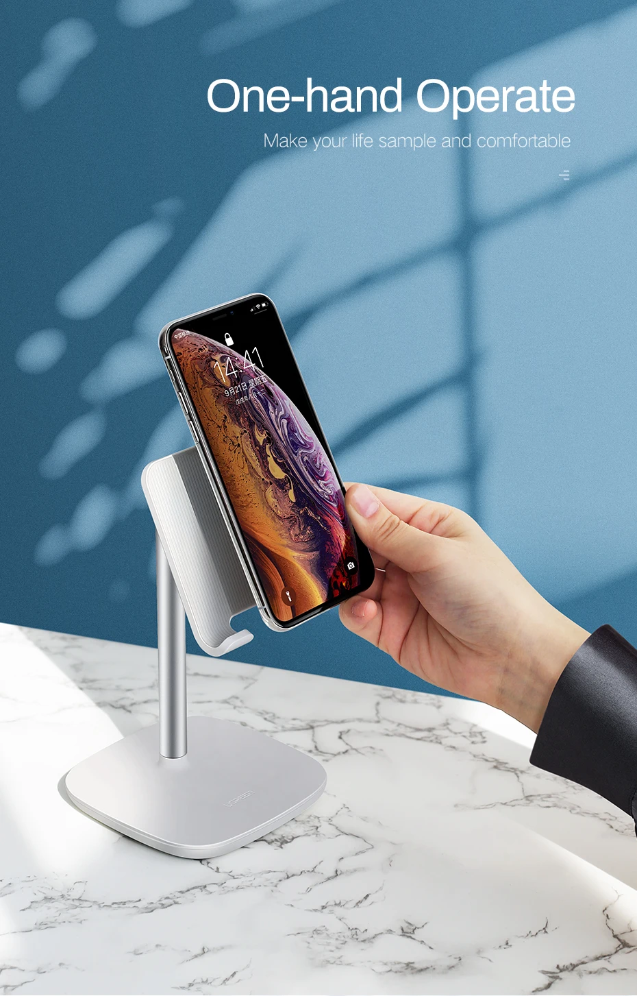 Ugreen держатель для мобильного телефона Подставка для iPhone X 8 7 6 Plus настольная подставка-держатель для сотового телефона Аксессуары для Xiaomi держатель для телефона