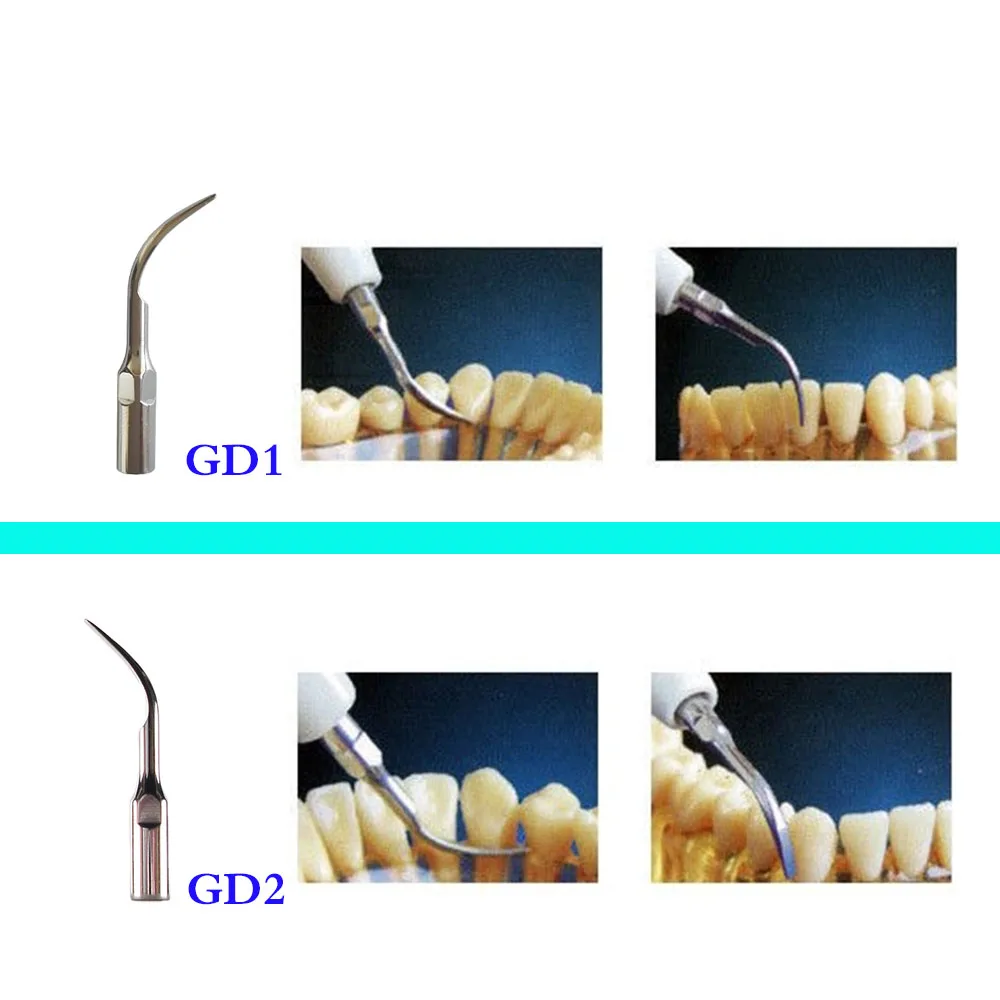 6 шт./компл. стоматологический ультразвуковой скалер наконечник GD1 GD2 GD3 GD4 GD5 GD6 для
