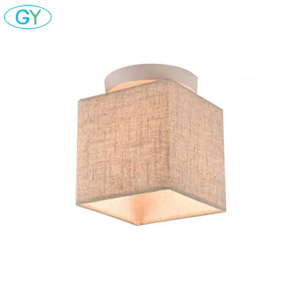 

Industrial Loft Nordic E27 led Ceiling Lights,Black white fabric shade ceiling lamp for pathway aisle corridor home decor luz