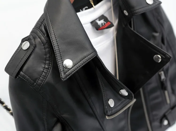 New Autumn Fashion Street 2017 Women Short Washed Leather Jacket Zipper Bright Colors Ladies Basic Jackets Good Quality L164 | Женская