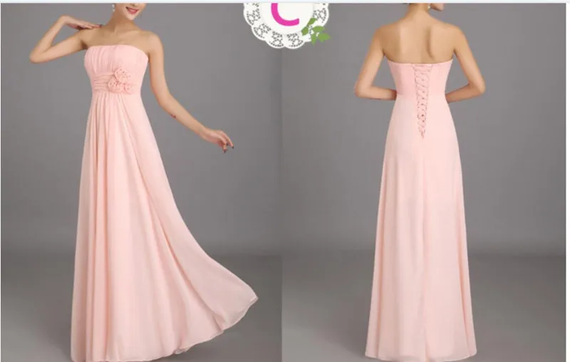 Robe de soiree Персиковое розовое платье подружки невесты длинное шифоновое платье для выпускного вечера vestido de festa De Casamento Dama De Honra