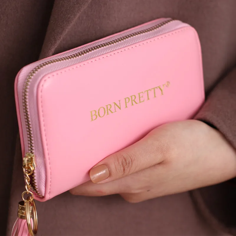 Держатель пластины для стемпинга BORN PRETTY 24 слота розовый пустый квадратный