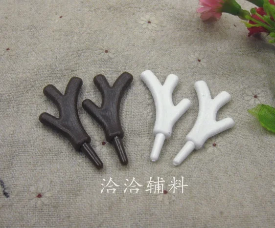 4.5cm mixed 32pcs 10-30 шт пластиковые мини-рога снеговика руки ветви Diy орнамент Рождественский Снеговик украшения Ремесло стегорны 4,5-9 см - Цвет: 4.5cm mixed 32pcs