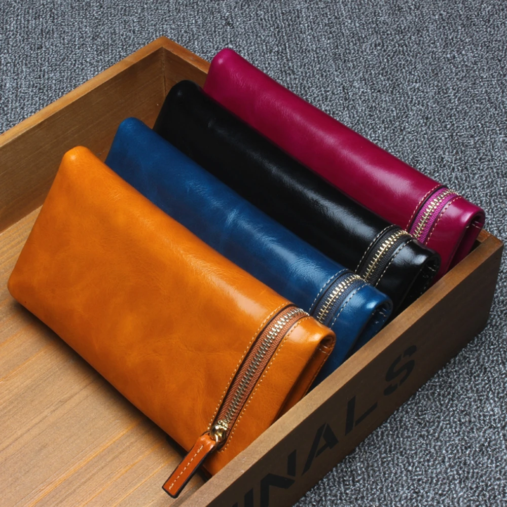 Wallets Super High Quality Genuine Leather women wallet Hot sale!Famous brand long Wallet money handbag Soft cow leather |