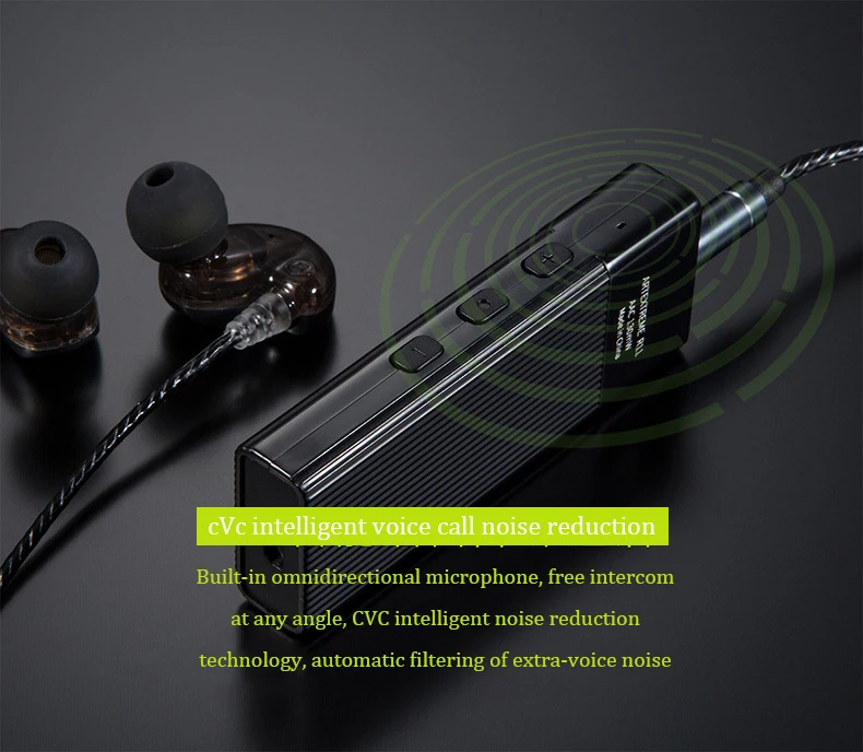 Bluetooth 5,0 усилитель для наушников CSR& DAC Amp& USB приемник звуковой карты с автономным локальным регулятором громкости Встроенный микрофон