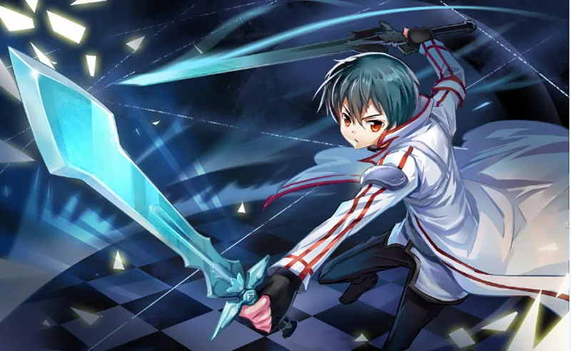 SAO меч книги по искусству интернет Kinghts крови косплэй Kazuto Kirigaya Kirito белый униформы костюм(накидка+ жилет брюки для девочек плечевой ремень