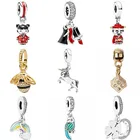 Хит продаж, Хрустальная помада, радуга, пчела, птица, лошадь, Сова, сердце, бусина, подходит для шармов Пандоры и браслетов для женщин, подарок на день рождения, бижутерия сделай сам