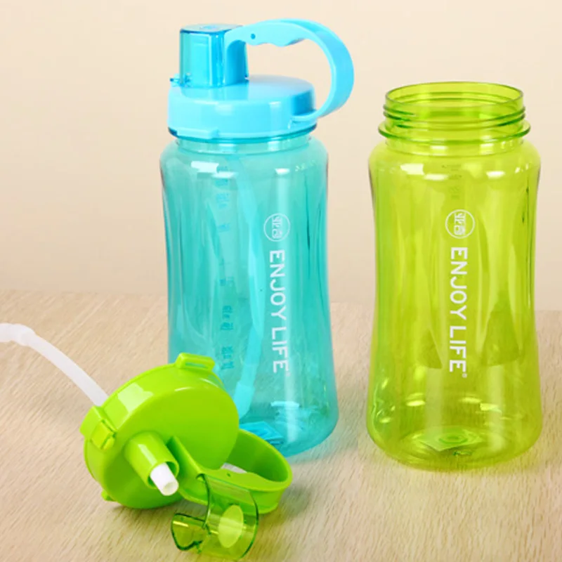 Лидер продаж Большая пластиковая бутылка для воды объемом 2 л занятий спортом на