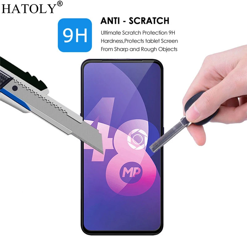 Oppo-Protector de pantalla de vidrio templado F11 Pro, pel&iacute;cula de tel&eacute;fono de cobertura completa, pegamento completo, para Oppo F11 Pro, 2 piezas-1