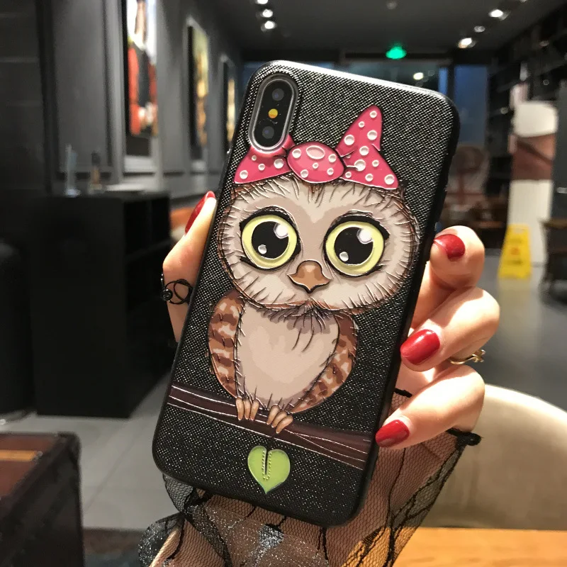 2018 Высококачественный супер милый чехол Сова для iPhoneX Xs с животными iPhone8 защита