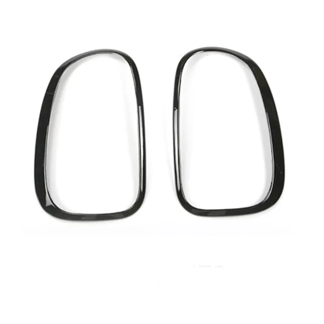 Black (back 2pcs) Накладка на задний фонарь для Mini Cooper F55 F56, задние фары, головные фары, обода, Защитные Чехлы, украшения, автомобильные аксессуары - Название цвета: Black (back 2pcs)