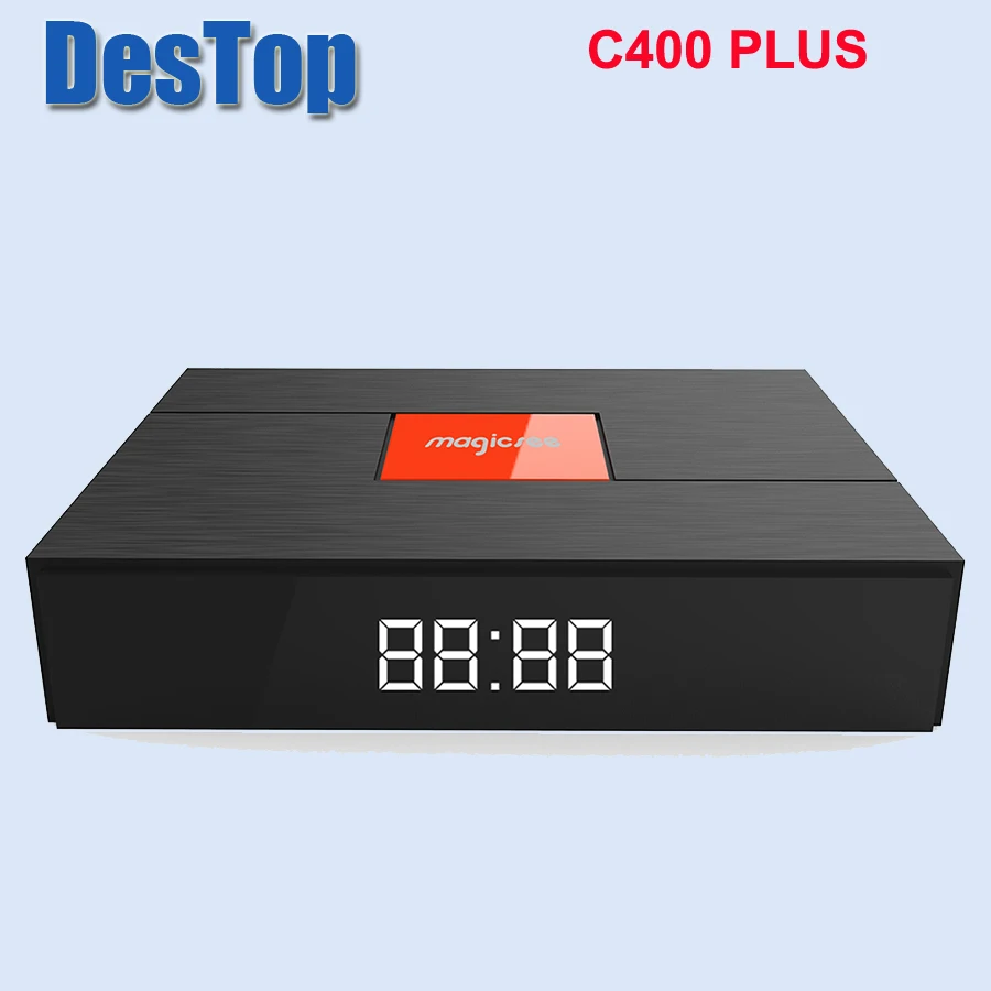 Magicsee C400 плюс Смарт ТВ Box Amlogic S912 Octa Core 4 K смарт-ТВ коробка DVB-S2 DVB-T2 кабель двойной Wi-Fi Декодер каналов кабельного телевидения для Android
