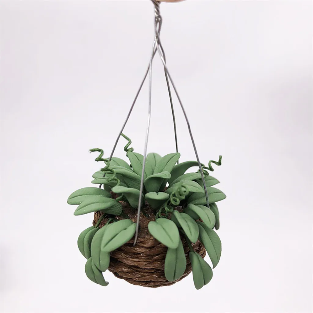 Miniature Doll House Accessory 1/12 Dollhouse Fake Exquisite Green Plant Potted Mini Garden A514 |