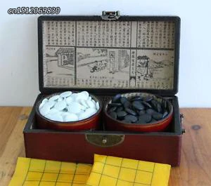 Разработанный Китайский игровой набор Go кожаная коробка Goban доска и меламиновые