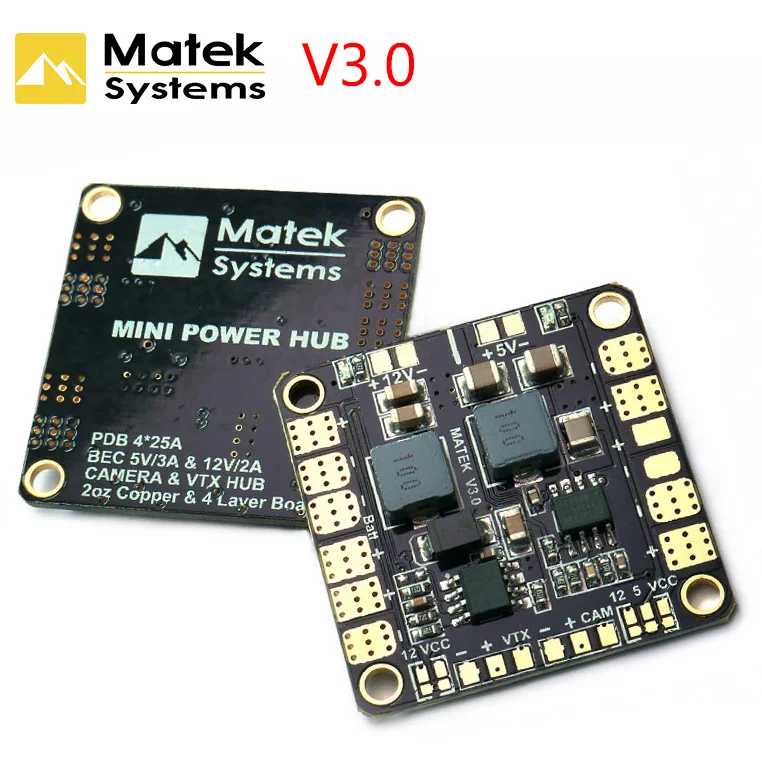 Оригинальный Matek V3.1 мини блок питания распределительная плата PDB с BEC 5V 12V для