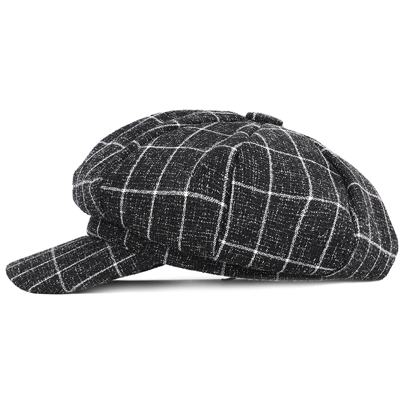 Для женщин шляпа Премиум качества из шерсти с закруглёнными краями и пуговицей