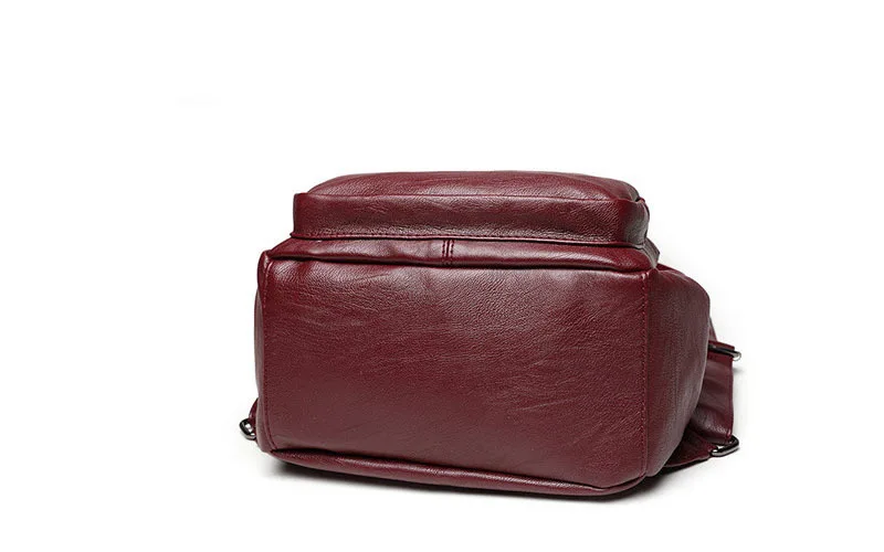 Модный женский рюкзак из натуральной кожи на молнии и сумки через плечо Mochila, школьные сумки для подростков, большой черный рюкзак для ноутбука
