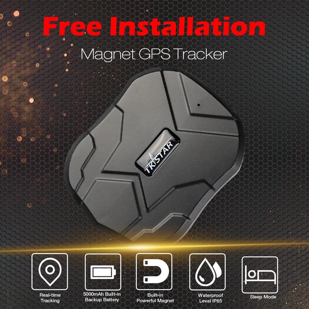 TK905 Автомобильный gps трекер 2G локатор 5000 мАч 90 дней в режиме ожидания