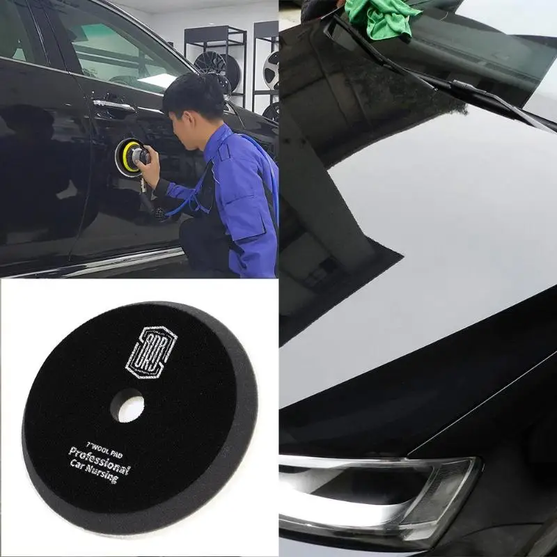 7 дюймовая круглая шерстяная подкладка для полировщика самоклеящаяся