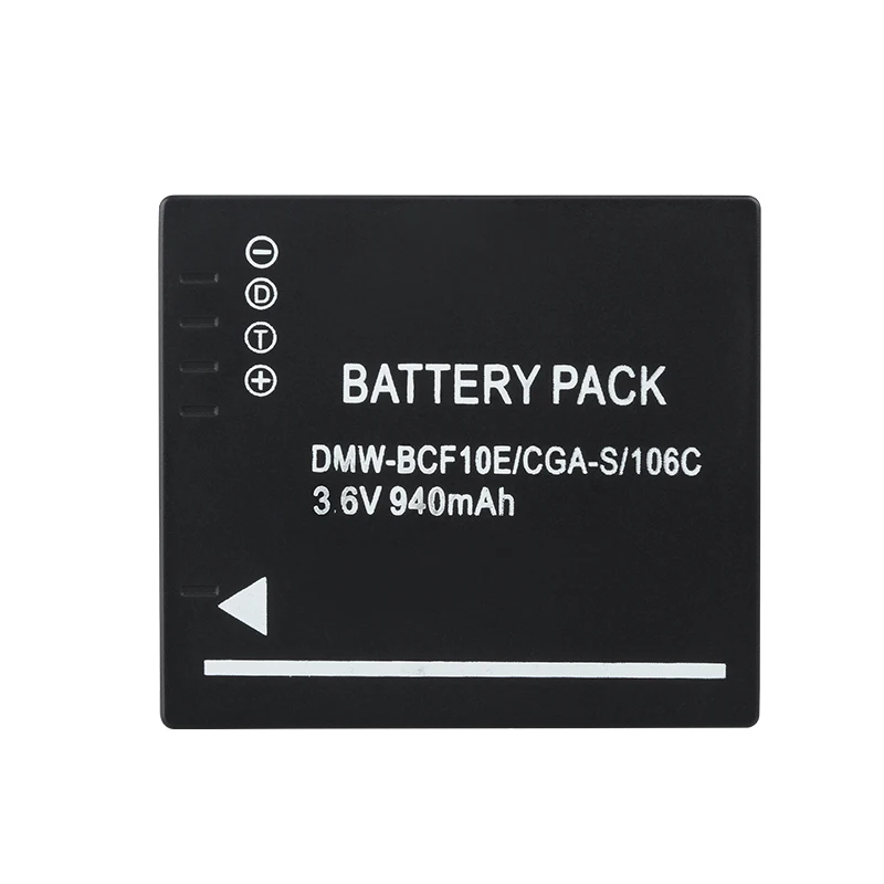 3.6 В 940 мАч DMW-BCF10E CGA-S 106C Перезаряжаемые цифровой Камера литий-ионный Батарея пакет