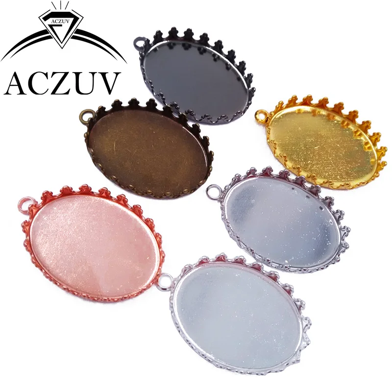 

100 шт серебро розовое золото античный из литой бронзы с черным родиевым покрытием Безель пустой подвесной поднос Камея Кабошон Базовые настройки