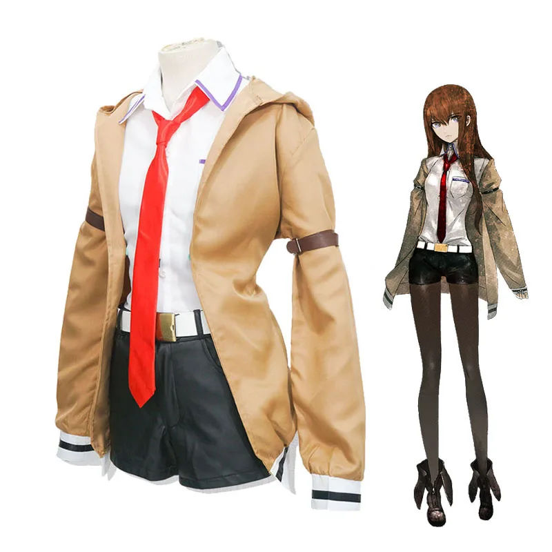 Кошерный steins Gate макисэ курису Костюмы для косплея японский Стиль одежда COS (жакет