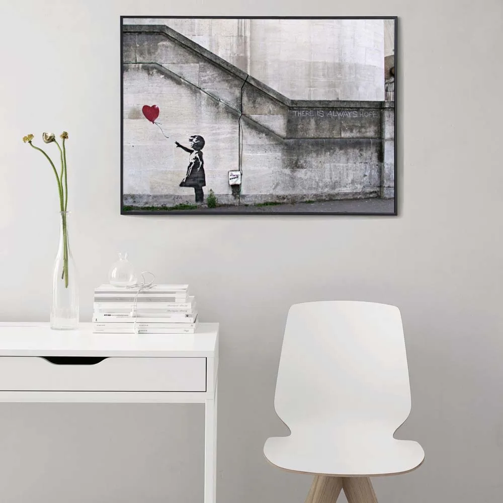 Quadro граффити девушки плакат Бэнкси стиль холст живопись настенные поп художественные плакаты и принты воздушный шар современные картины Декор для дома