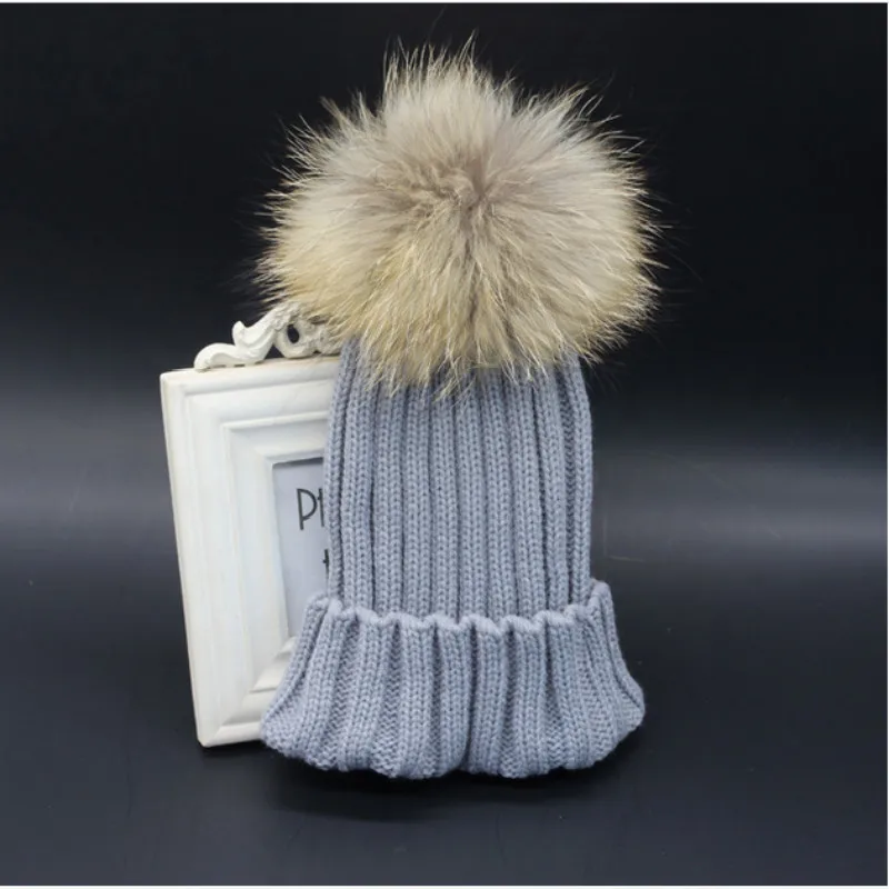 Который в душе детская шапка из натурального меха енота для мальчиков и девочек