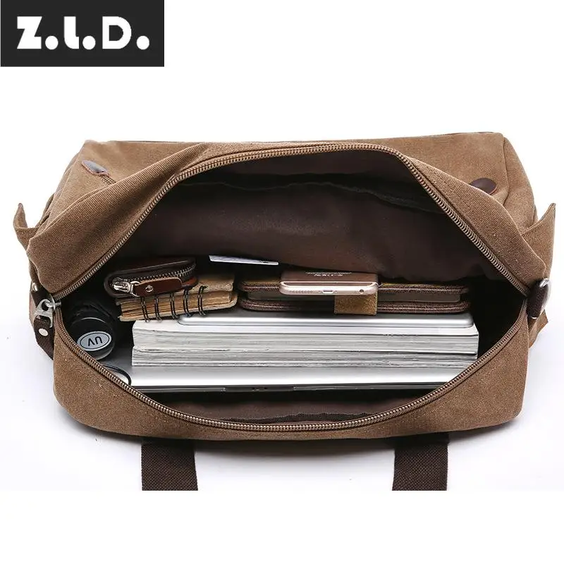 Z.L.D. Хит продаж модная повседневная парусиновая Диагональная Сумка мульти-молния