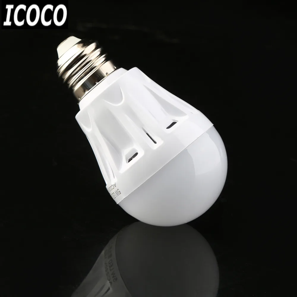 ICOCO 2017 New Arrival E27 LED Microwave Radar Motion Ambient Sensor Light Lamp Bulb AC85-265V 5W for Corridor Garage Yard | Освещение