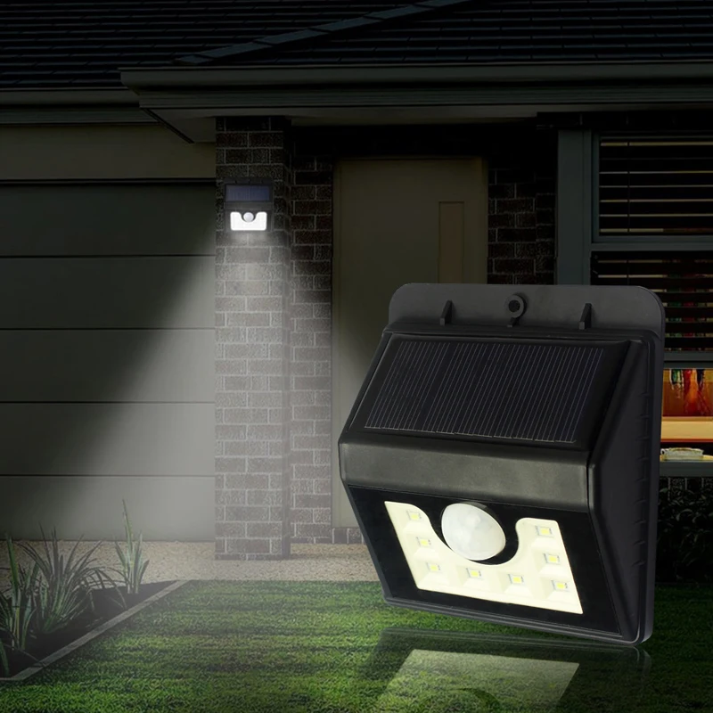 

Waterproof 8 LED Security Solar Powered Light PIR Motion Sensor Lights Outdoor Wall Lamp for Path Stairs Garden