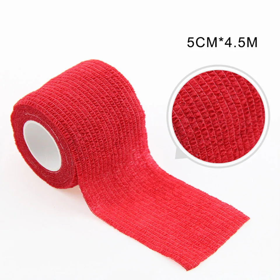 Red 4,5 м* 5 см фитнес клейкая лента кинезиологическая лента Спортивная восстанавливающая лента обвязка гимнастическая теннисная Беговая коленная Защитная муфта для мышц - Цвет: Red