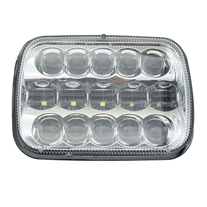 2 PCS Square 7x6 5X7 Inch LED Headlights 6000K High Low Beam H6054 6054 Led Headlamp For Jeep Wrangler YJ Cherokee GMC | Автомобили и