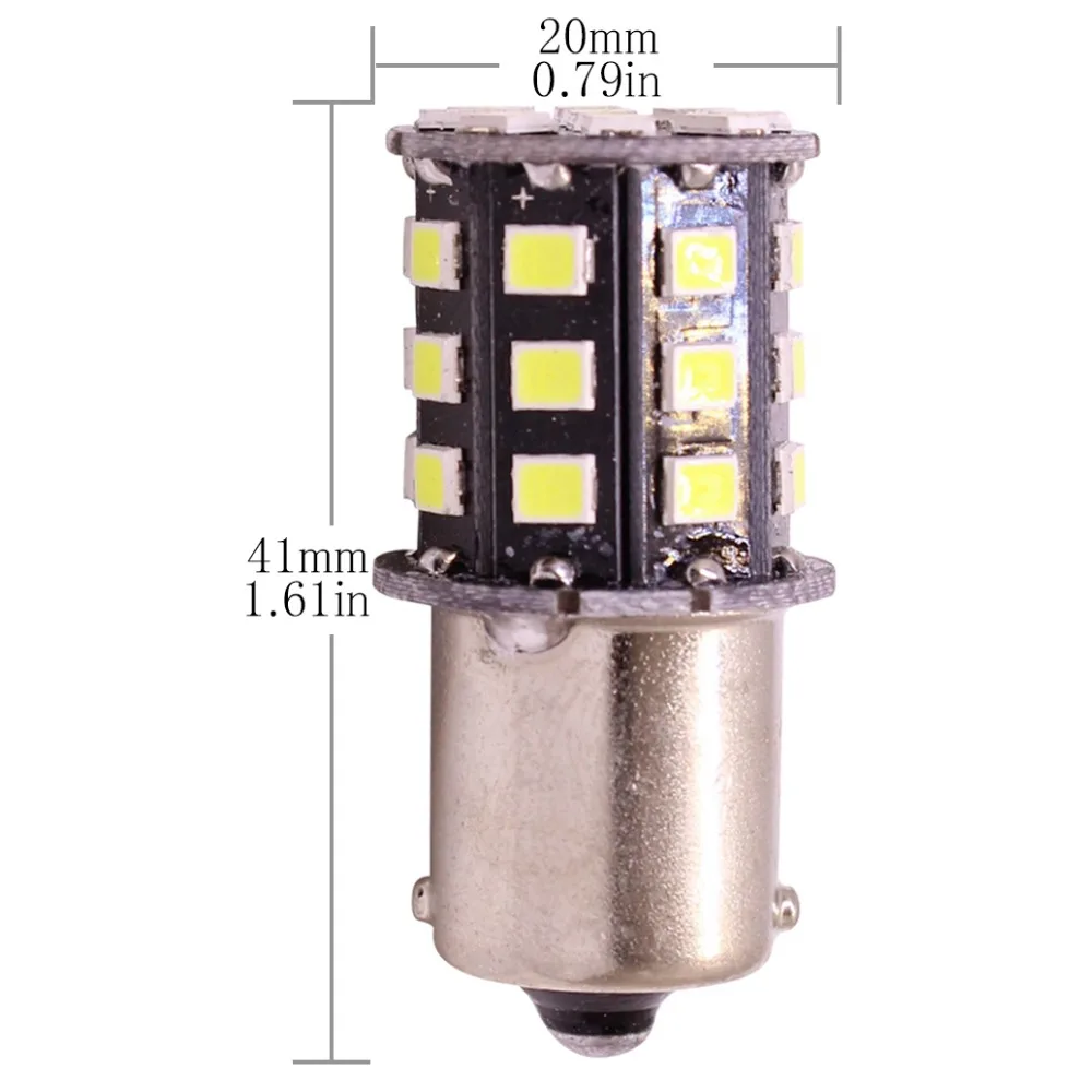 1156 1157 светодиодный светильник Canbus 33 2835 SMD 12 В белый интерьер RV Кемпер поворот