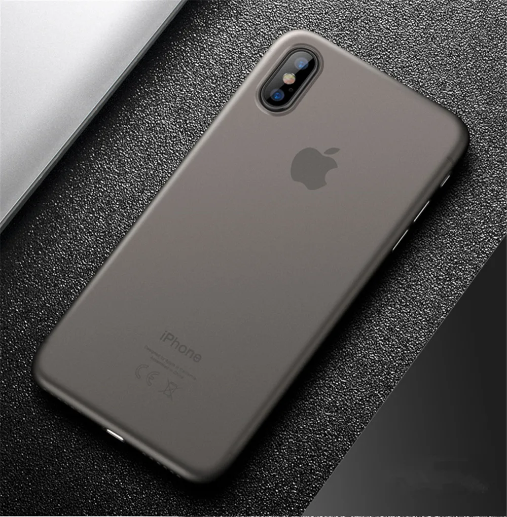 Ультратонкий матовый прозрачный PP чехол для телефона iPhone 7 X XS XR XS Max 0,4 мм Тонкий задний Чехол для iPhone 6 6s 7 8 Plus 5 5S SE 9