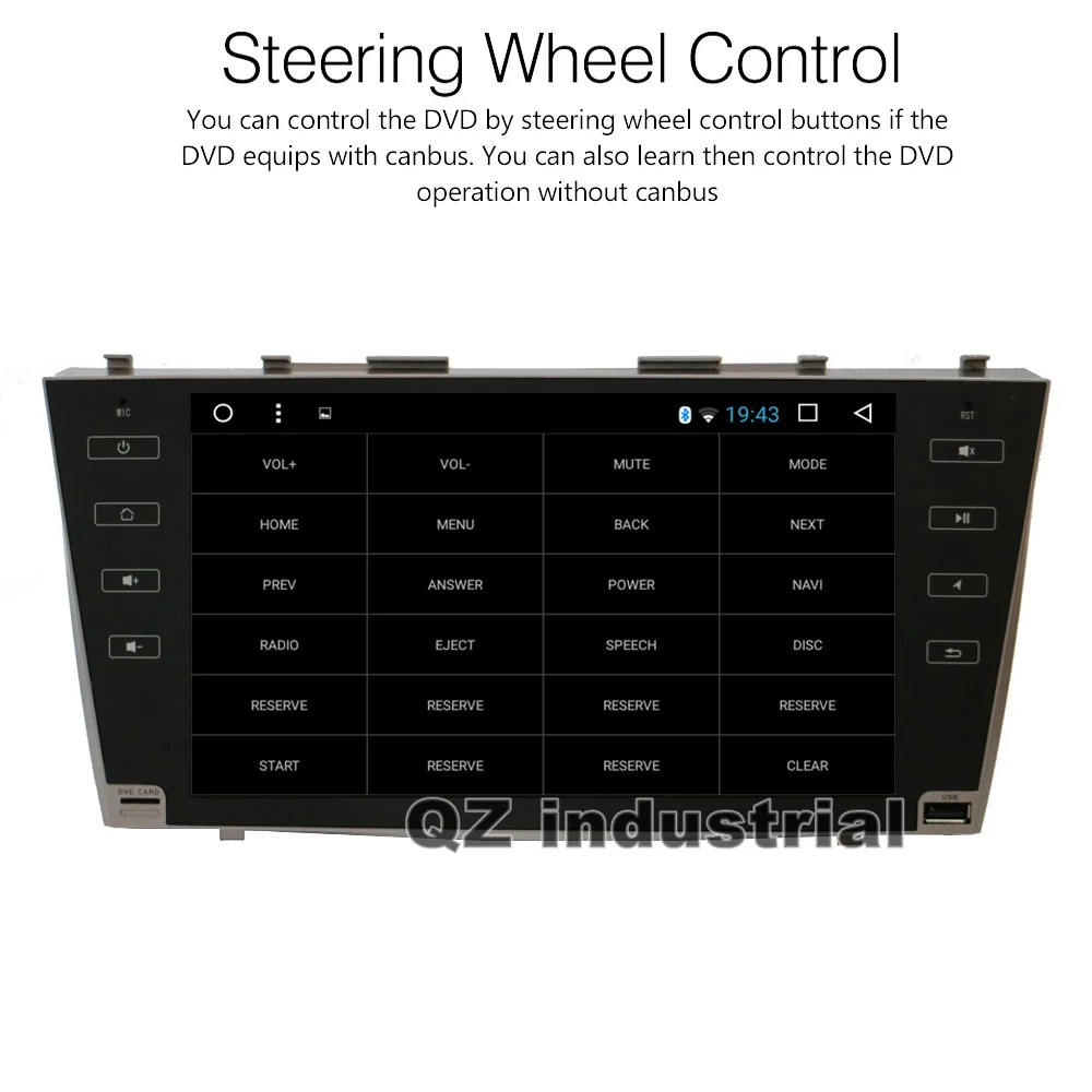 QZ industrial HD 9 &quotAndroid 8 1 T3 для Toyota Camry 40 Aurion 2006 2011 Автомобильный DVD плеер с Wi Fi 3G 4G Радио