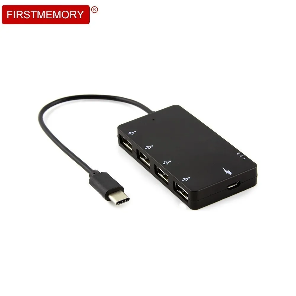 Концентратор type C 4 порта концентратор Высокоскоростной OTG USB hub разветвитель 2 0