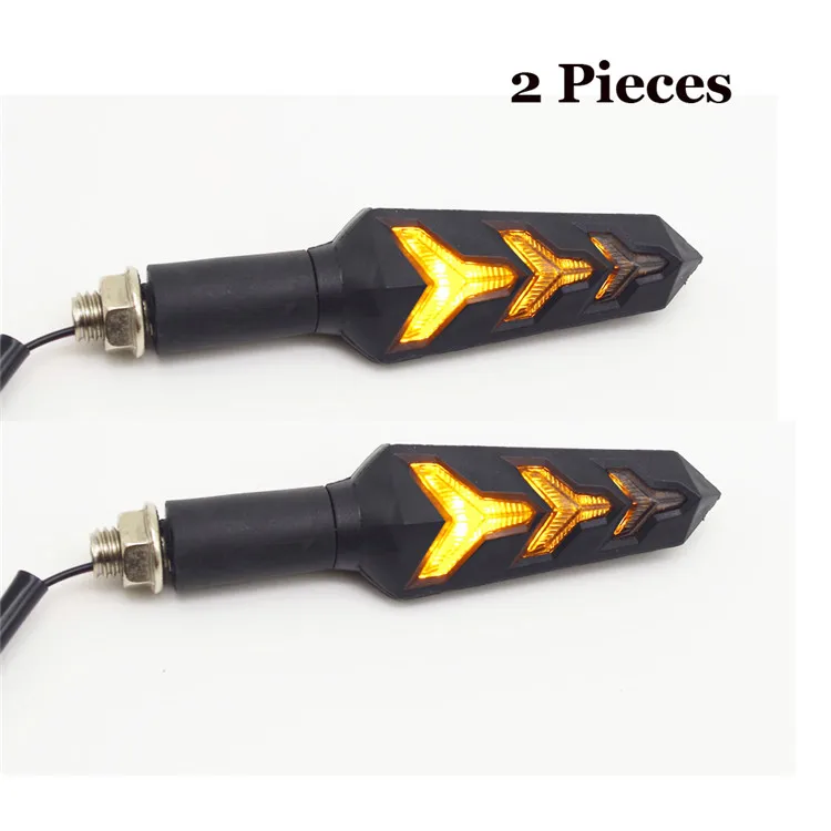 2 Pieces Течет мерцающие, светодиодные moto rcycle сигнала поворота мигалки clignotant moto для yamaha royal star Bajaj pulsar 200 ns yamaha fz6 - Цвет: 2 Pieces
