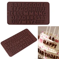 26 alphabet heart silicone chocolate mold diy fondant cake decor jelly mould kitchen baking tool